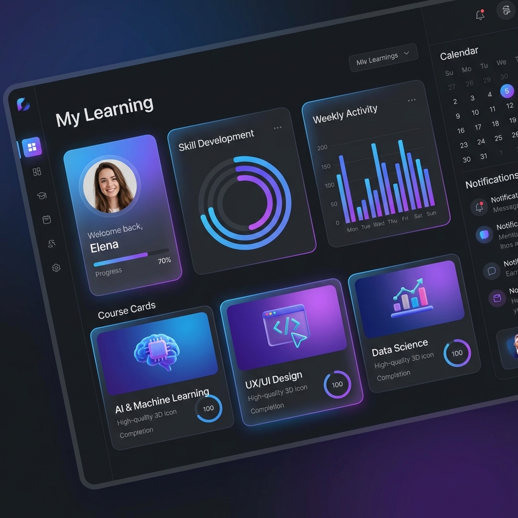 LMS Dashboard Mockup